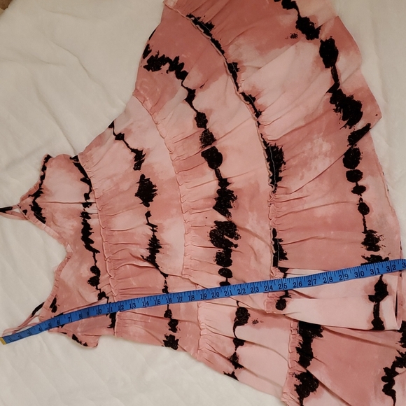 Entro Tie Dye Pink babydoll Tiered Sundress - Picture 5 of 11